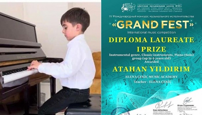 Atahan Yıldırım Rusya'da Piyano Yarışmasında Birinciliği kazandı.
