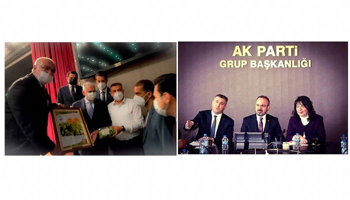 Ak Parti Genel Başkan Yardımcısı Binali Yıldırım’a Bayramiç Beyazı takdim edildi.